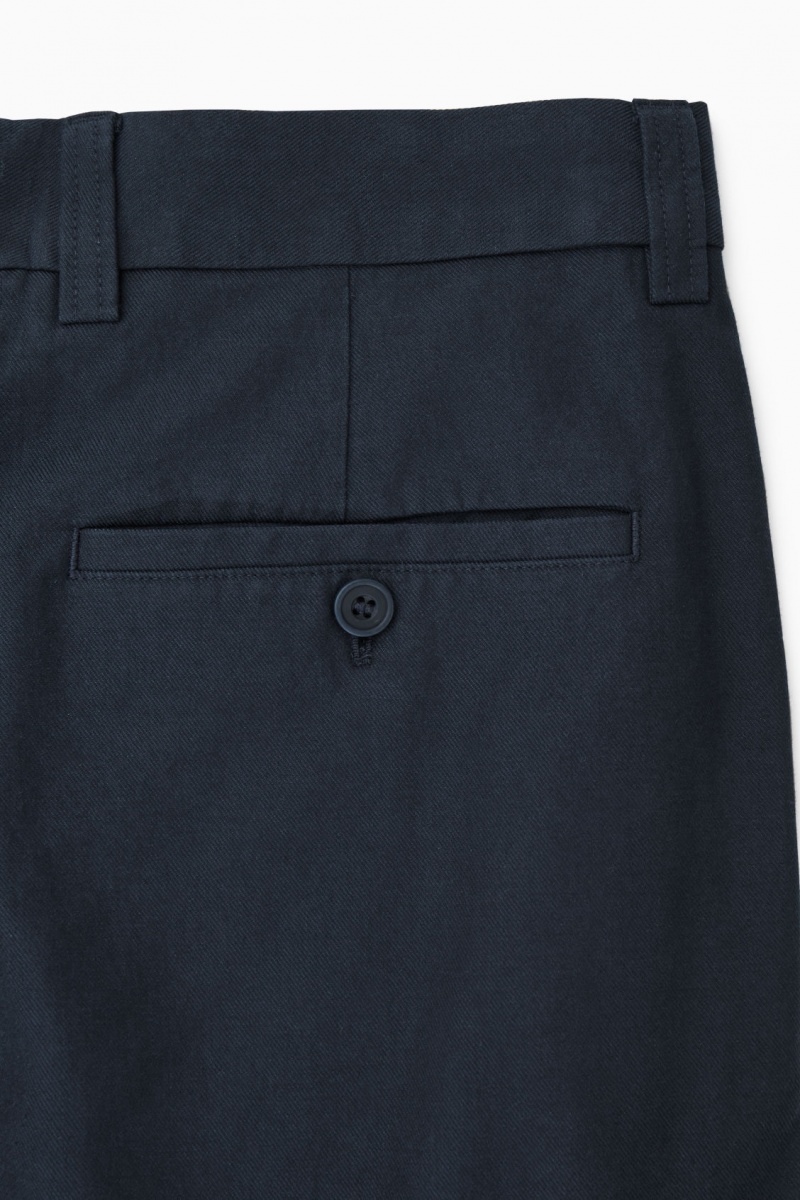 Pánské Kalhoty COS Tapered Utility Tmavě Blankyt | DSFR-41806