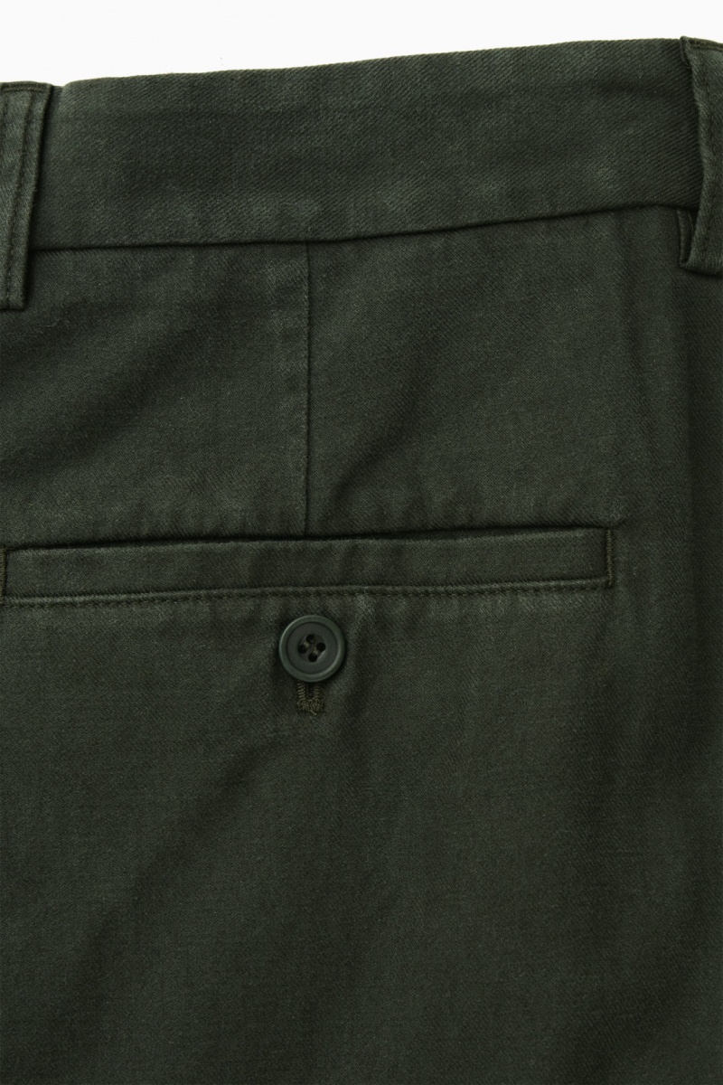 Pánské Kalhoty COS Tapered Utility Tmavě Zelene | RGZY-93126