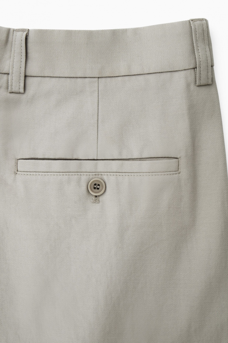 Pánské Kalhoty COS Tapered Utility Šedé | BCUI-24398