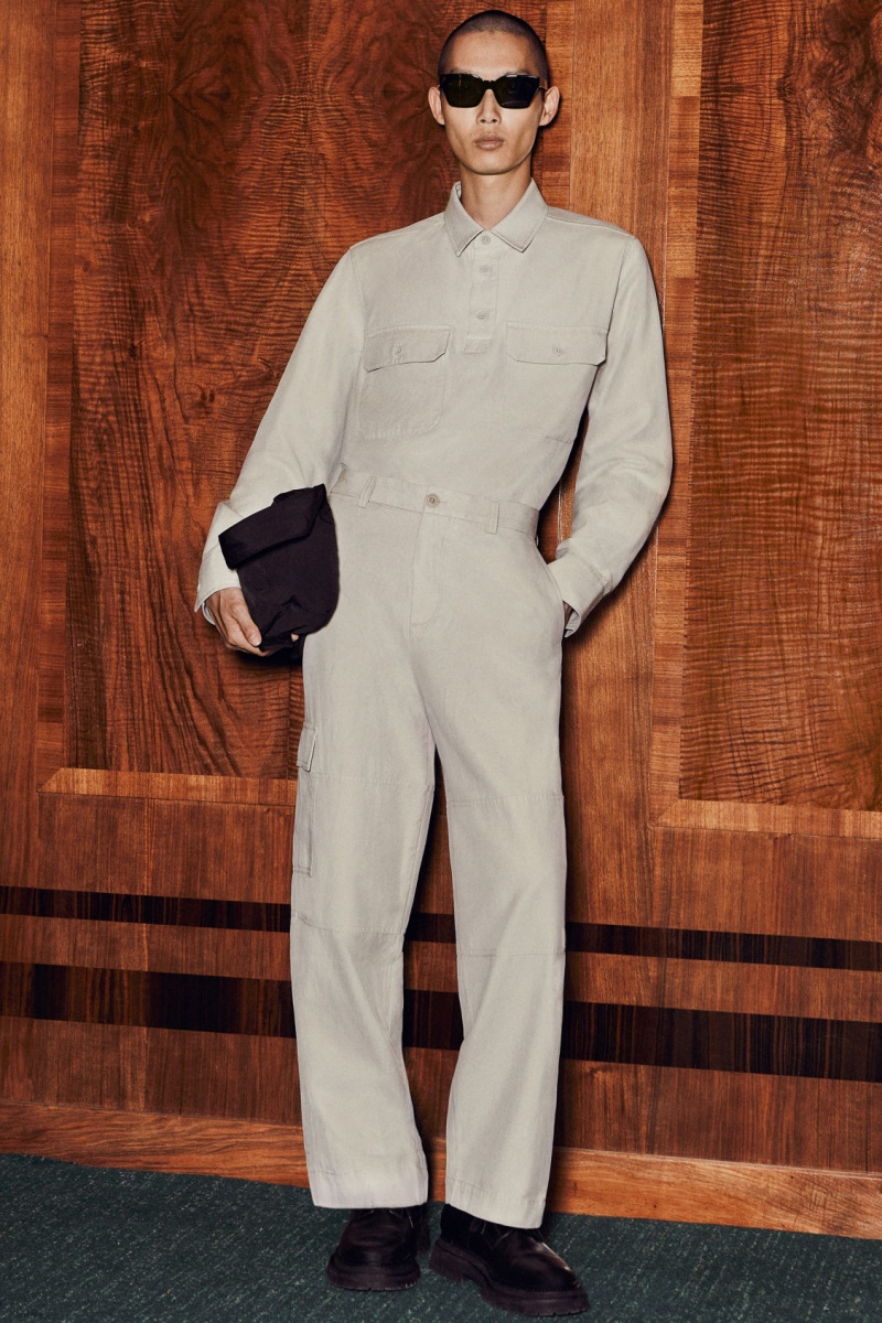 Pánské Kalhoty COS Tapered Utility Šedé | BCUI-24398
