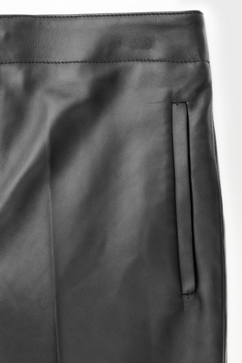 Pánské Kalhoty COS The Tailored Læder Černé | YETC-09342