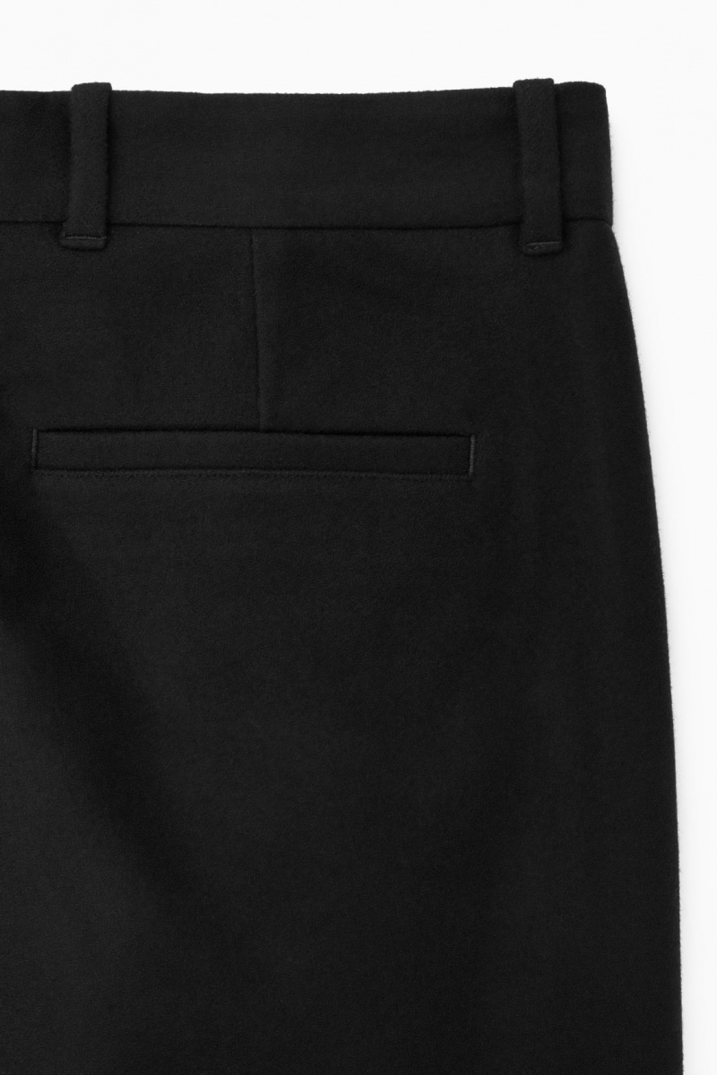 Pánské Kalhoty COS Vlna-Blend Relaxed Tailored Černé | WQND-52763