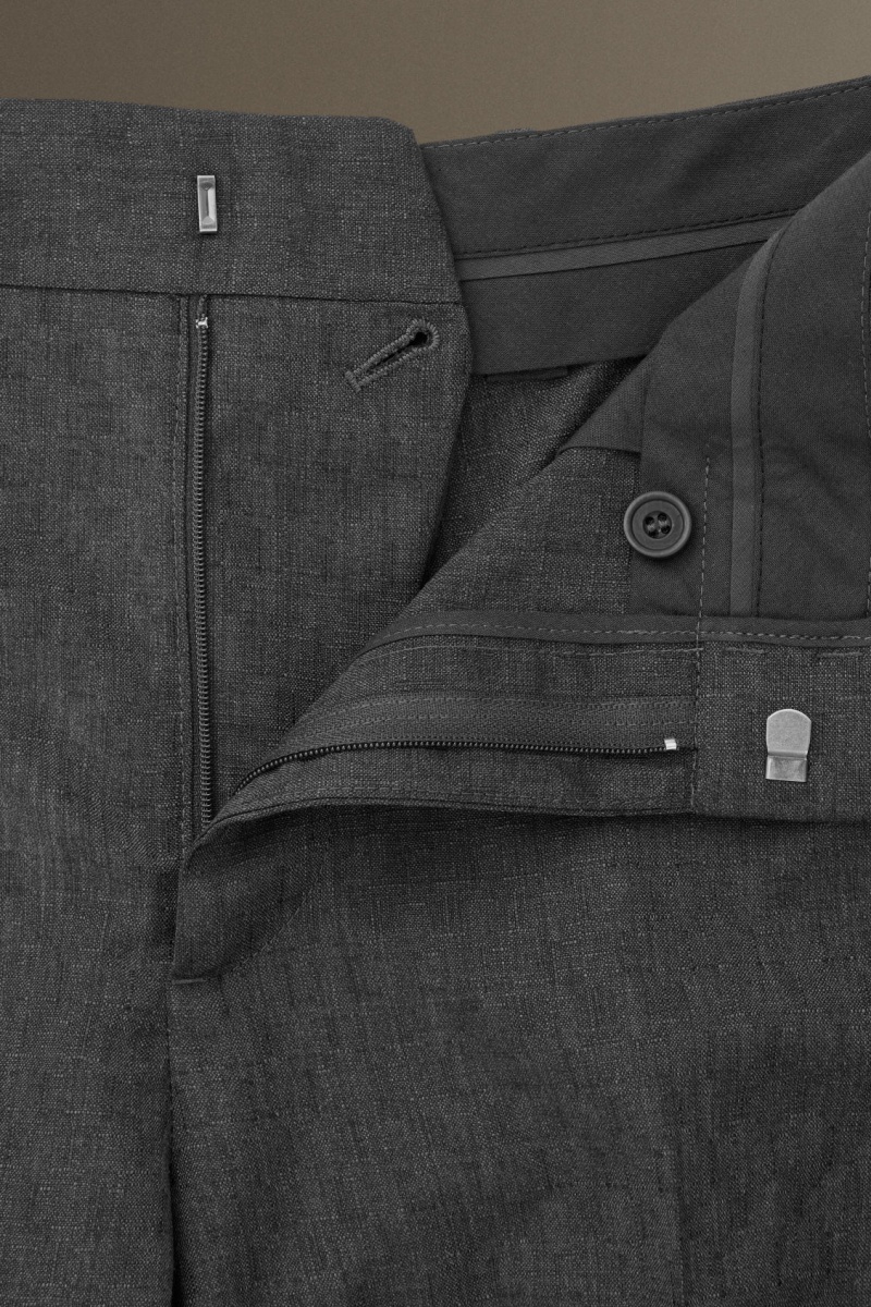 Pánské Kalhoty COS Vlna-Jacquard Slim Šedé | EBGJ-42683