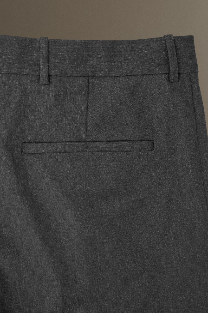 Pánské Kalhoty COS Vlna-Jacquard Slim Šedé | EBGJ-42683