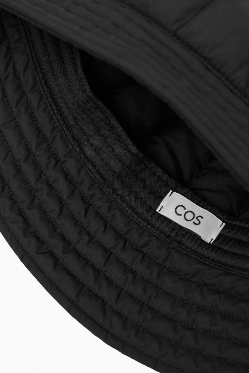 Pánské Klobouky COS Prošívaný Bucket Černé | KRYO-92634