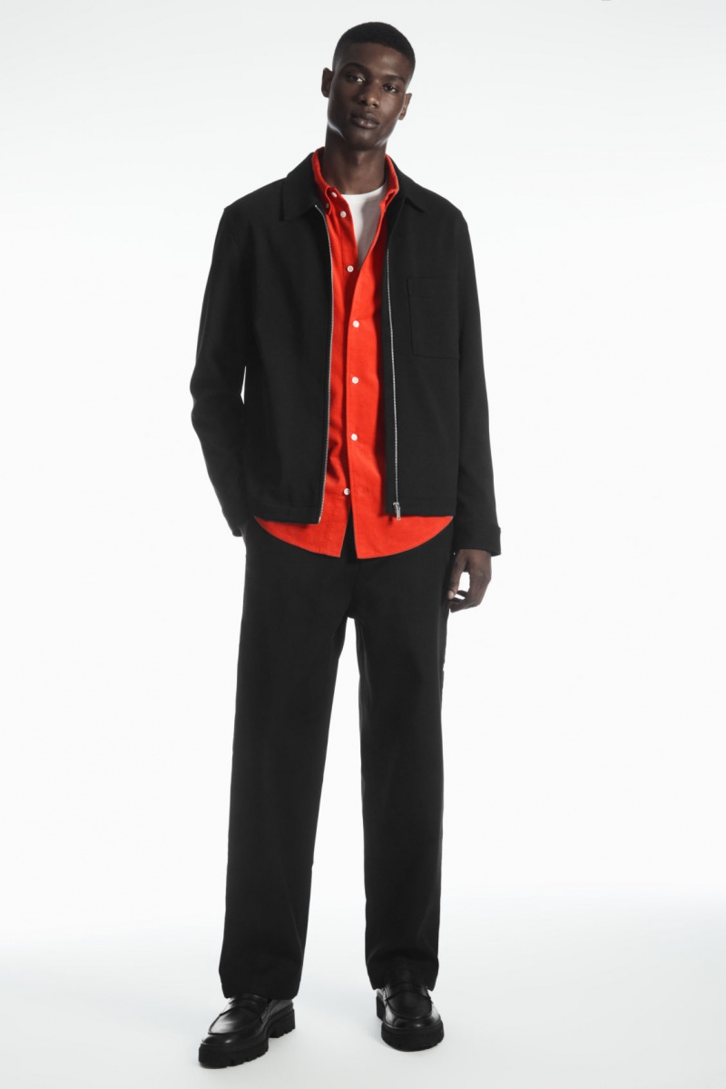 Pánské Košile COS Button-Down Collar Corduroy Oranžové | GJAQ-21894