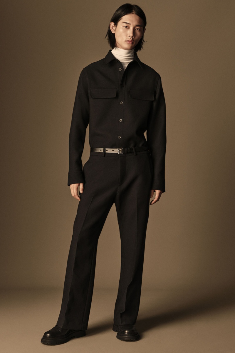 Pánské Košile COS Flap-Pocket Vlna-Blend Overshirt Černé | PSWE-28465