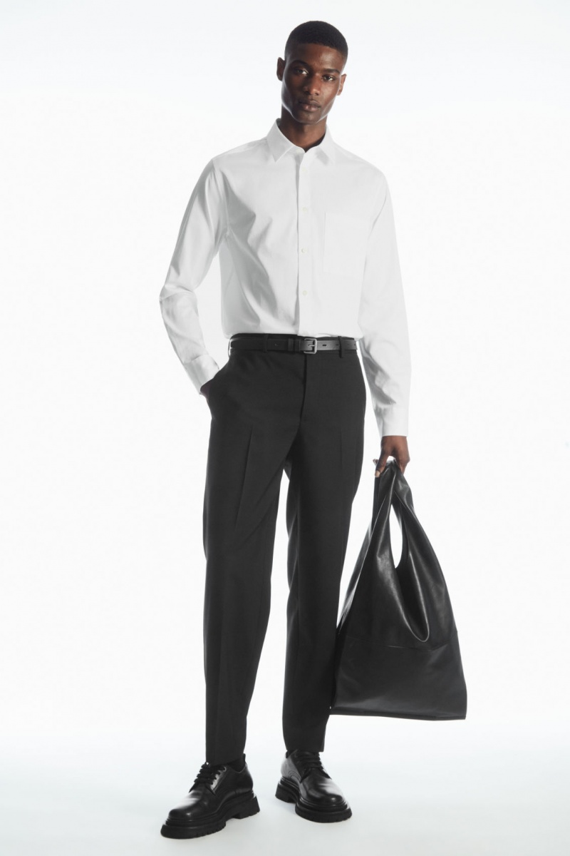 Pánské Košile COS Patch-Pocket Regular Bílé | VRZX-68034