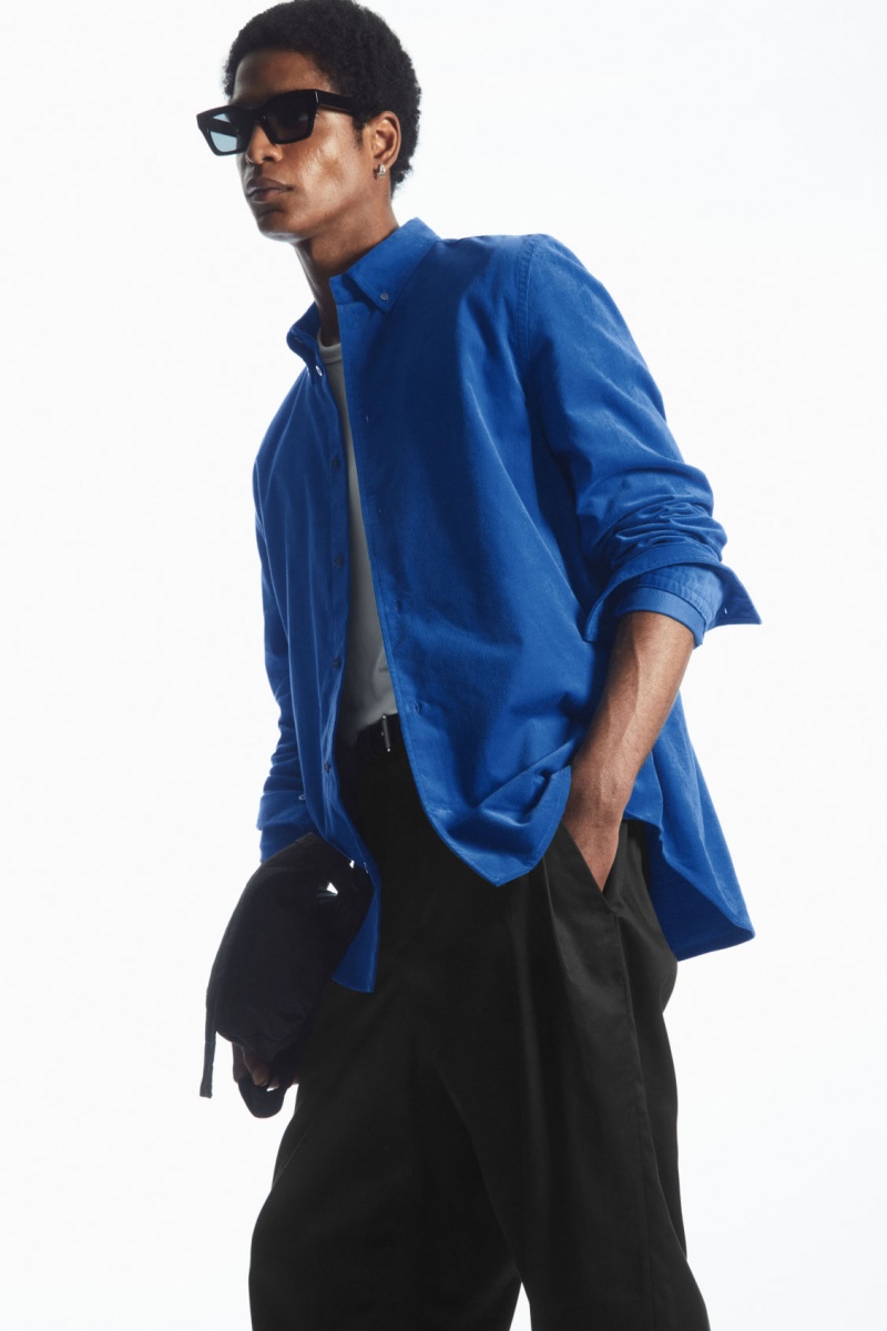 Pánské Košile COS Regular-Fit Corduroy Blankyt | HULQ-95286