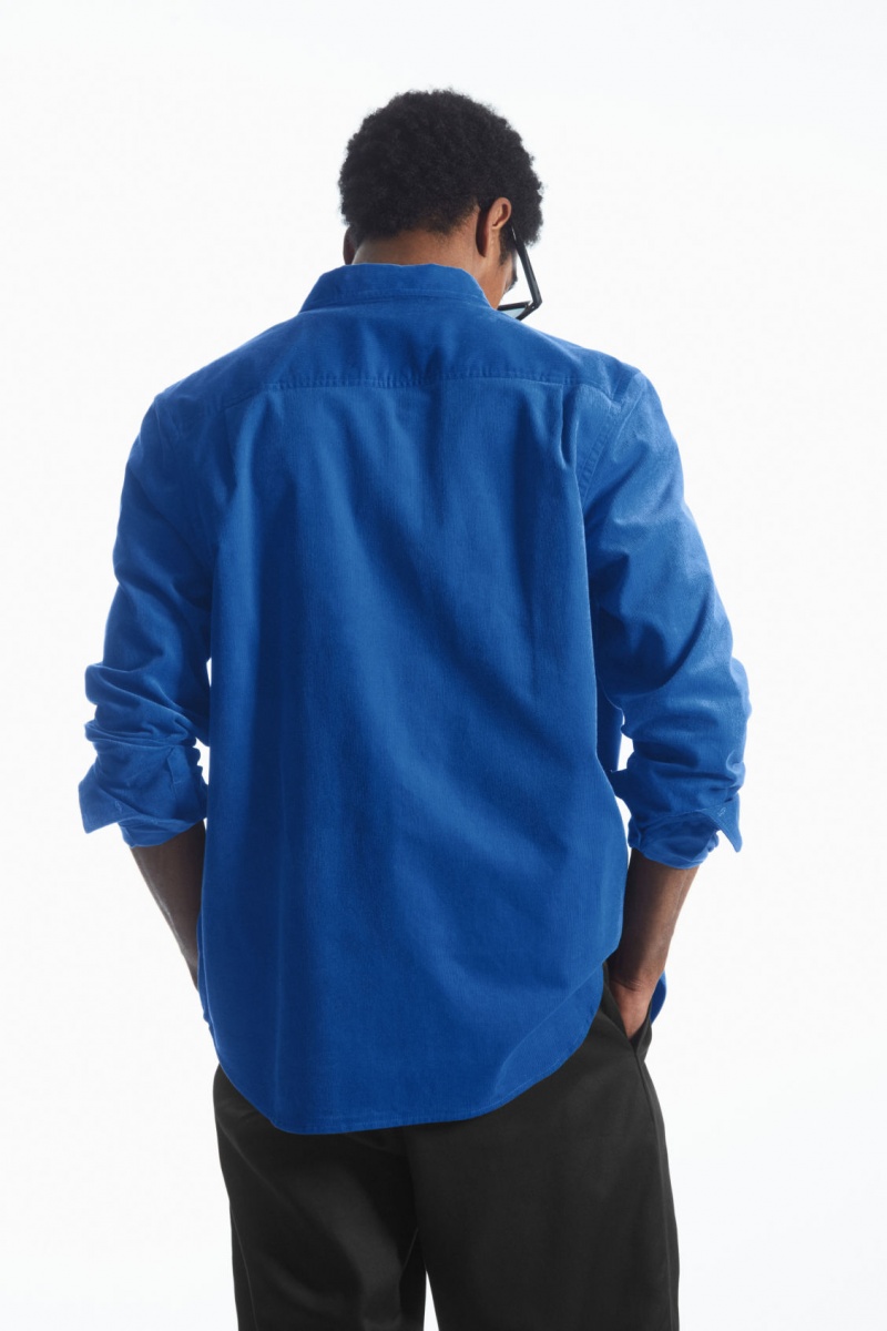 Pánské Košile COS Regular-Fit Corduroy Blankyt | HULQ-95286