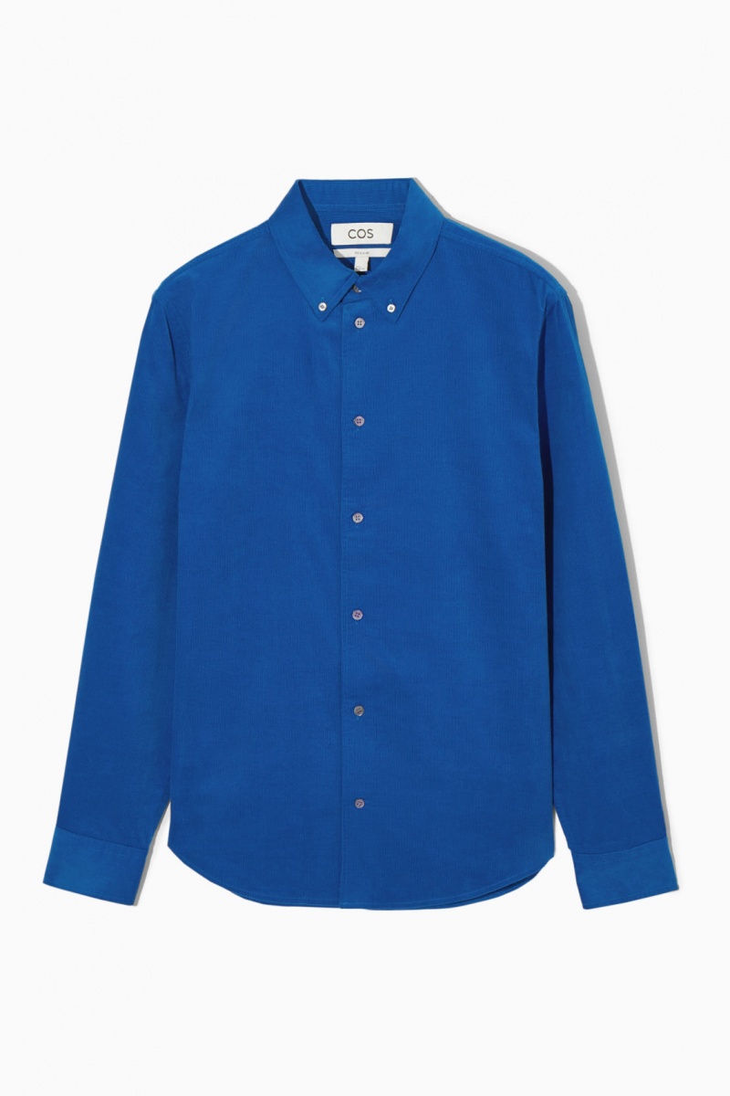 Pánské Košile COS Regular-Fit Corduroy Blankyt | HULQ-95286