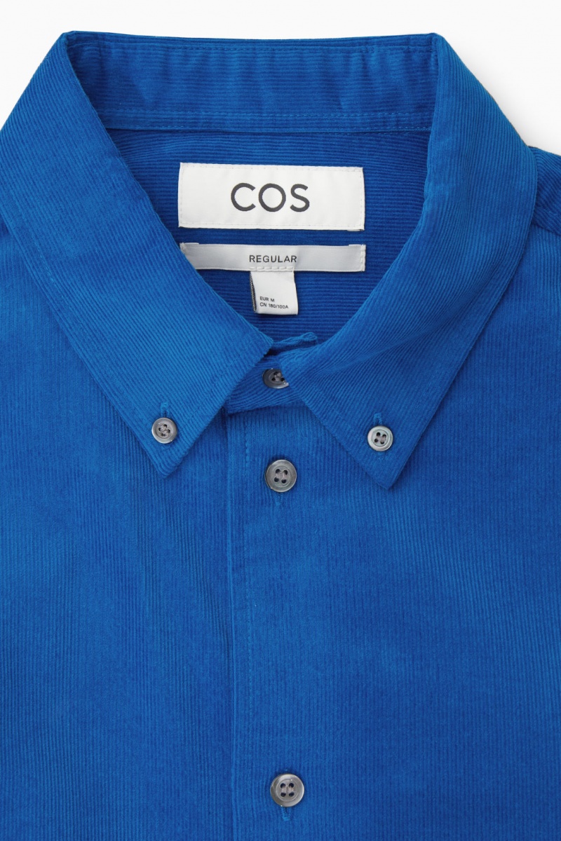 Pánské Košile COS Regular-Fit Corduroy Blankyt | HULQ-95286