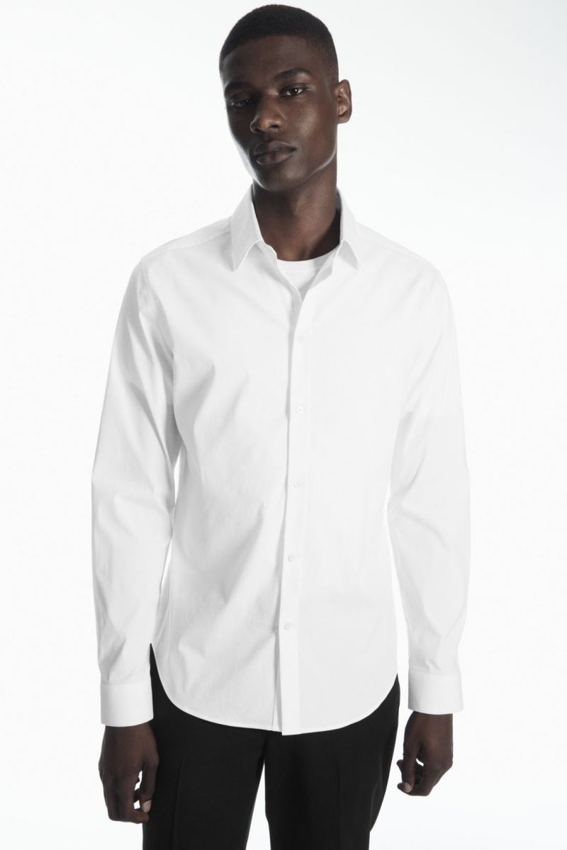 Pánské Košile COS Tailored Poplin Slim Bílé | QTBP-71026