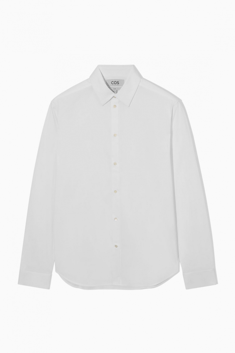 Pánské Košile COS Tailored Poplin Slim Bílé | QTBP-71026