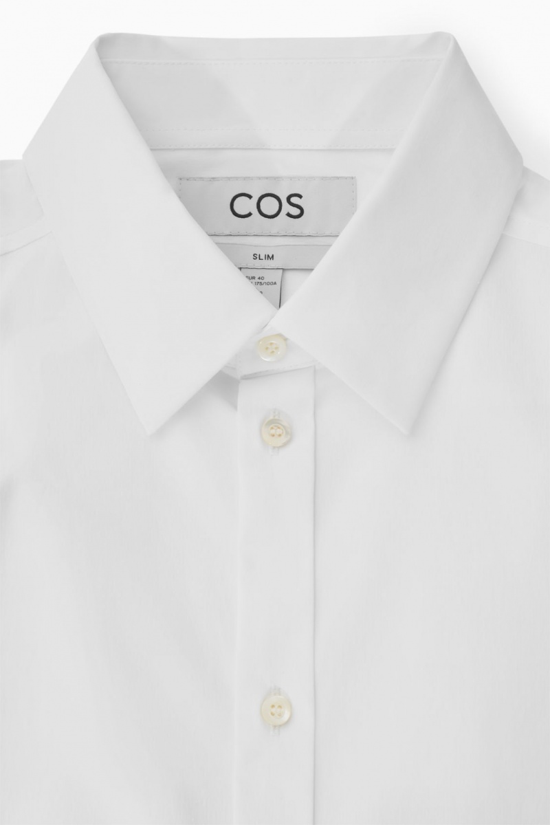 Pánské Košile COS Tailored Poplin Slim Bílé | QTBP-71026