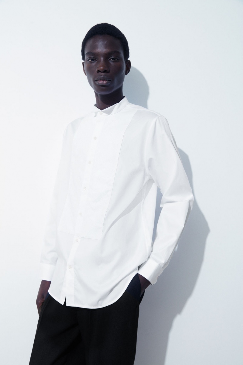 Pánské Košile COS The Poplin Tuxedo Bílé | GEVY-62143