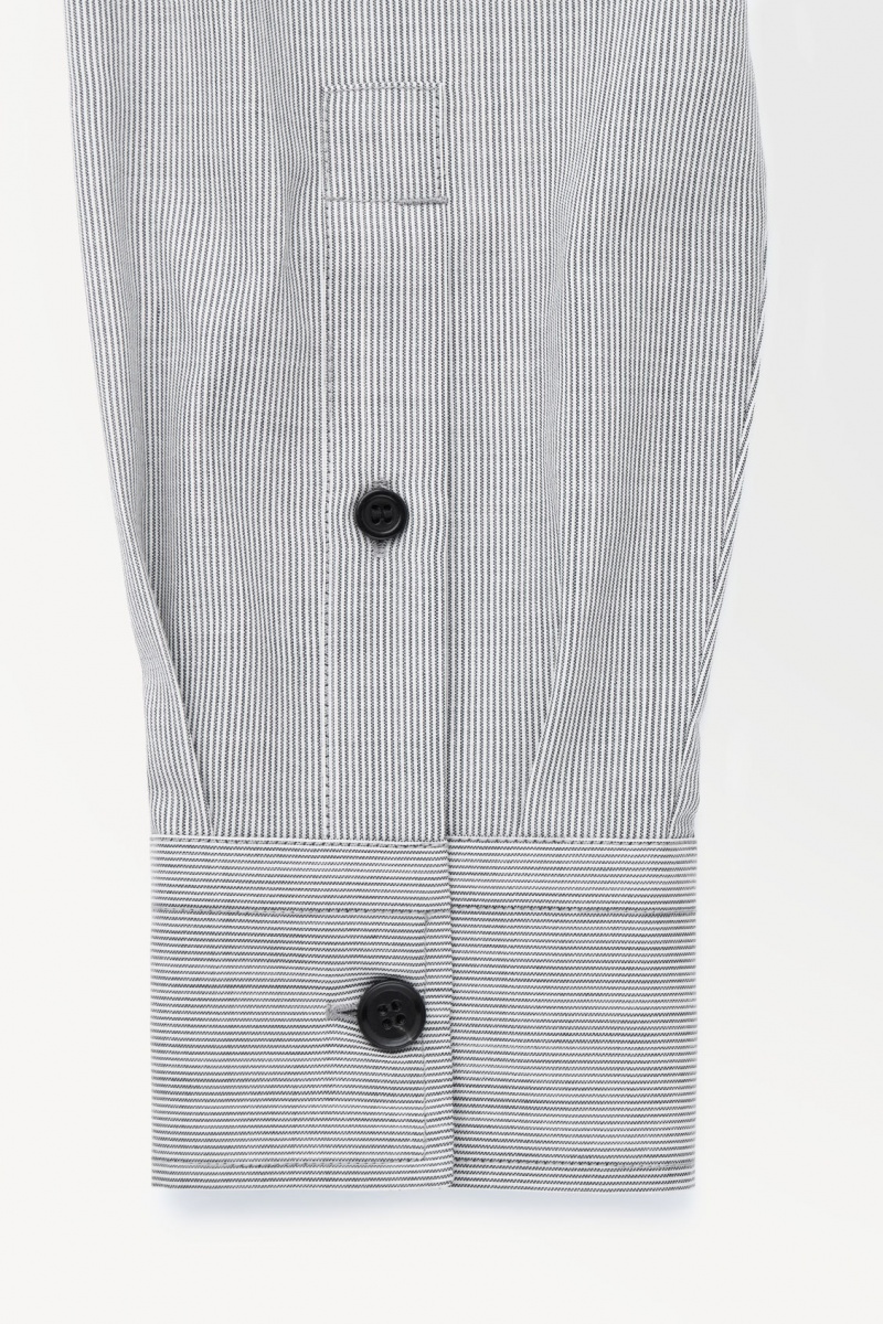 Pánské Košile COS The Tailored Vlna Černé Bílé | XZFC-08159