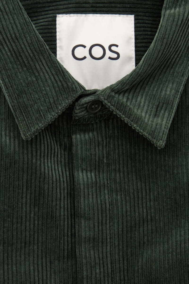 Pánské Košile COS Utility-Style Corduroy Overshirt Tmavě Zelene | RSPV-25394