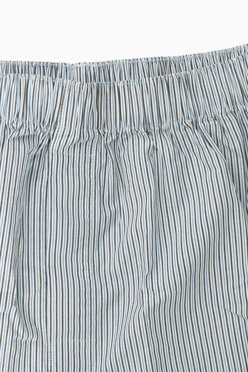 Pánské Kraťasy COS Pruhovaný Boxerské Světle Blankyt | PESN-27415