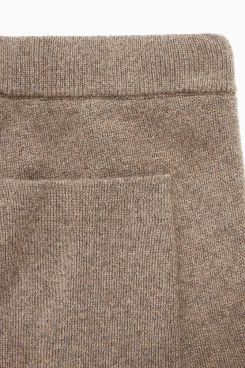 Pánské Kraťasy COS Pure Cashmere Drawstring Tmavě Béžový | RDKT-81249