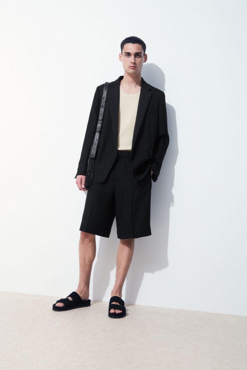 Pánské Kraťasy COS The Plisovaný Tailored Černé | BONG-90367