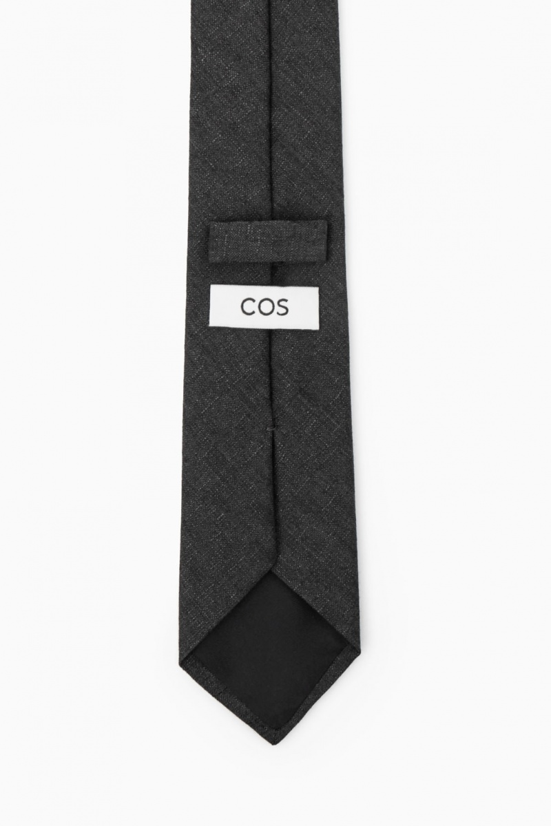 Pánské Kravaty COS Silk-Podšité Vlna Šedé | FJNP-41836