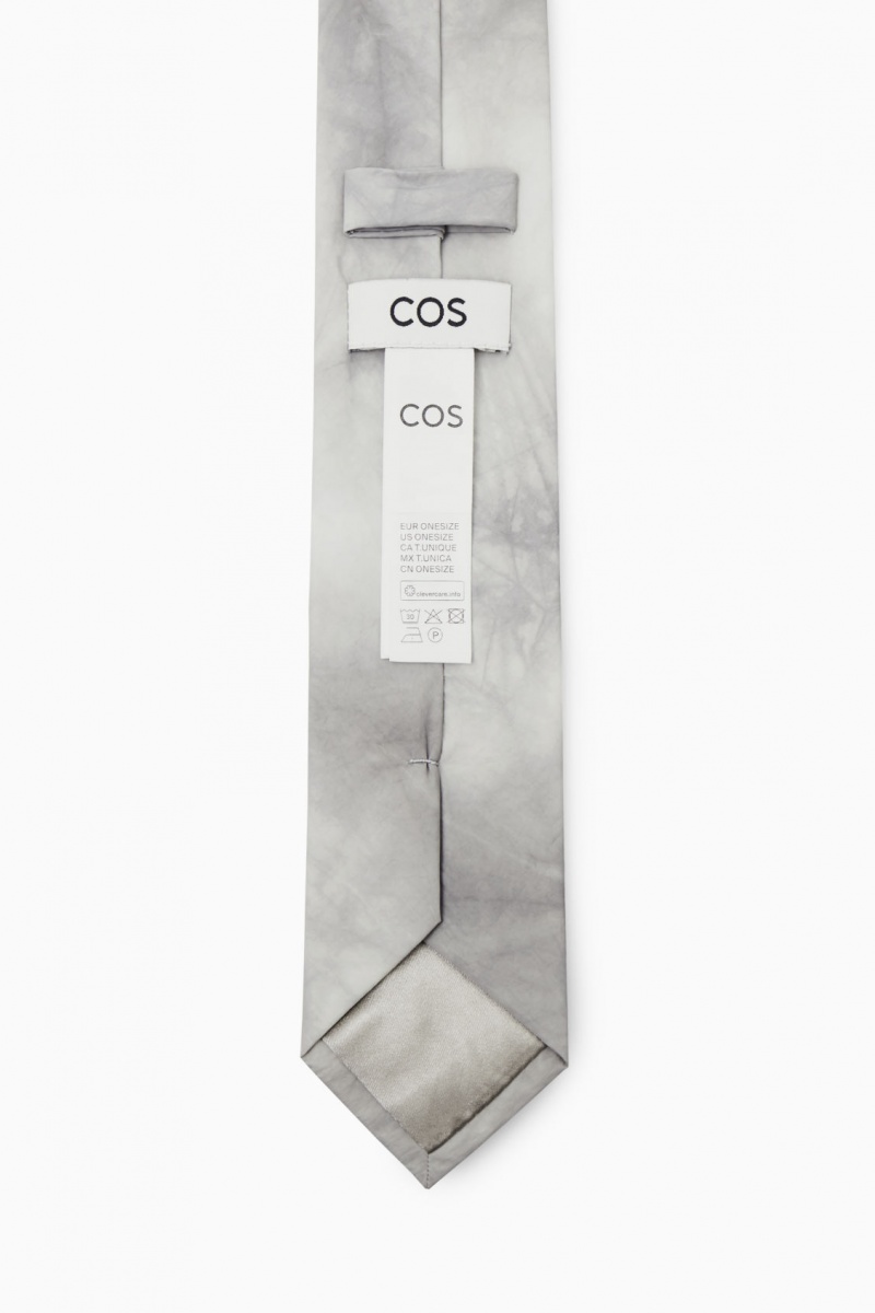 Pánské Kravaty COS Slim-Dye Print Šedé | FAUW-68403
