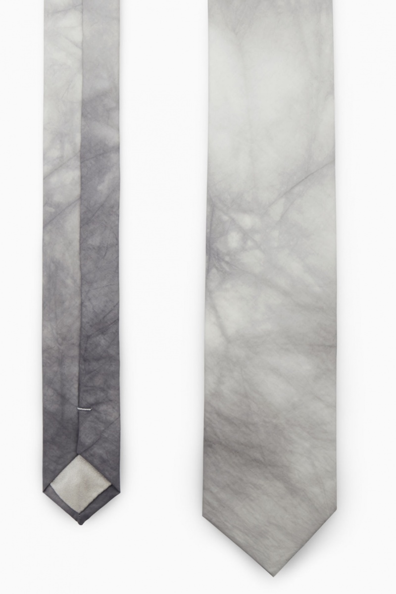 Pánské Kravaty COS Slim-Dye Print Šedé | TONE-16072