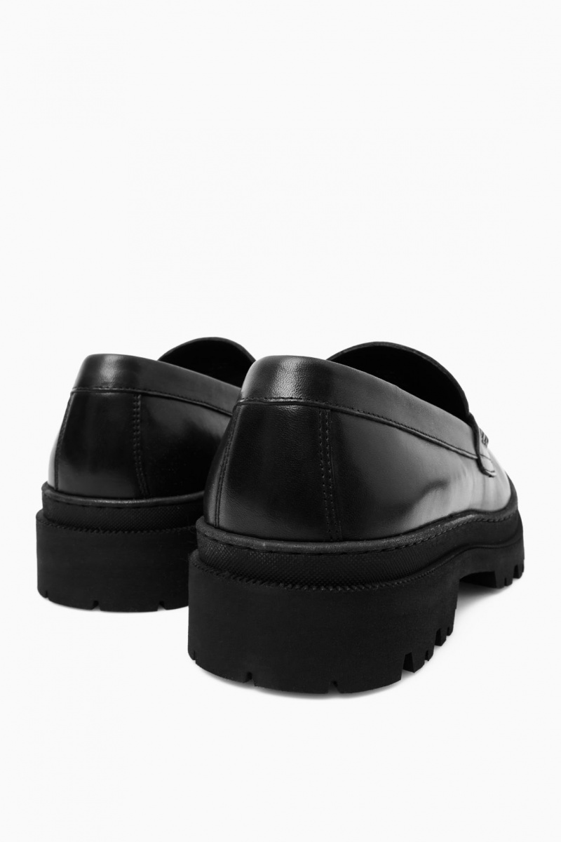 Pánské Loafers COS Tlustý Læder Černé | CPGD-59478