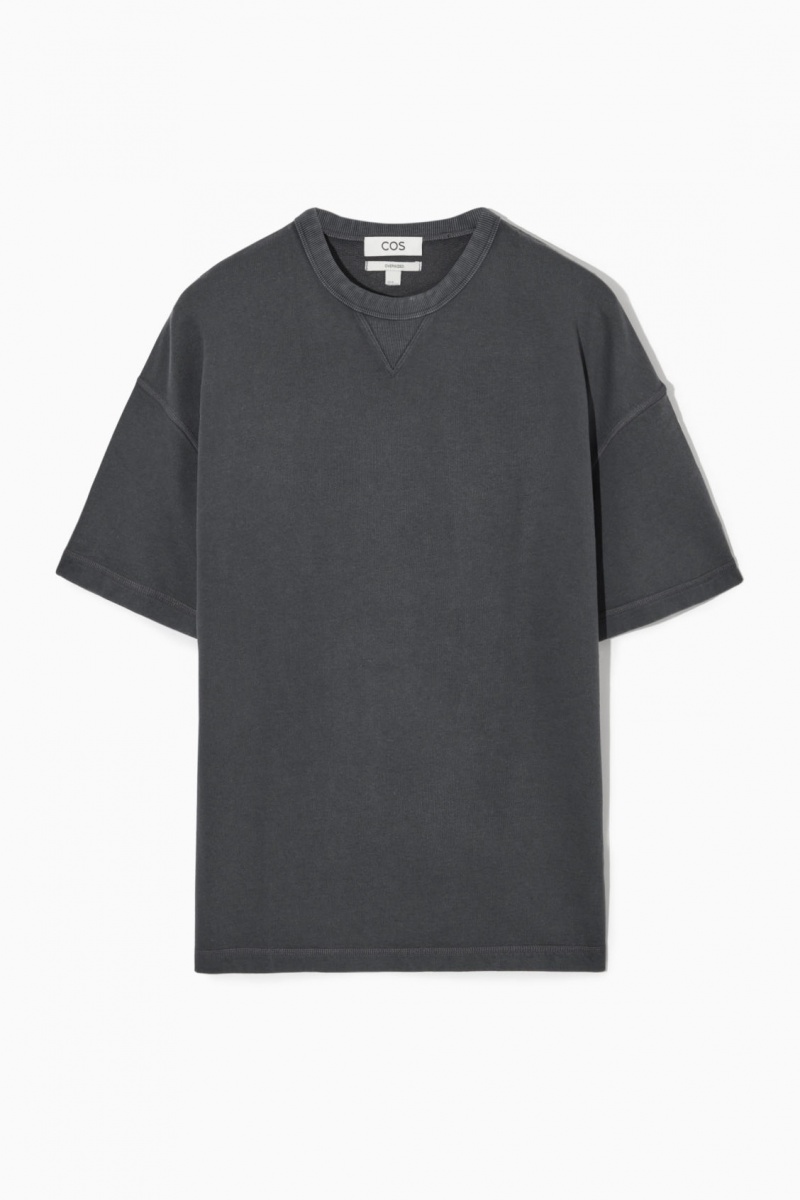 Pánské Mikina COS Oversized Krátké-Sleeved Černé | MHXY-26583
