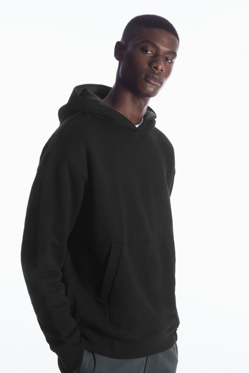 Pánské Mikina s Kapucí COS Double-Layered Jersey Černé Šedé | JDMT-30917