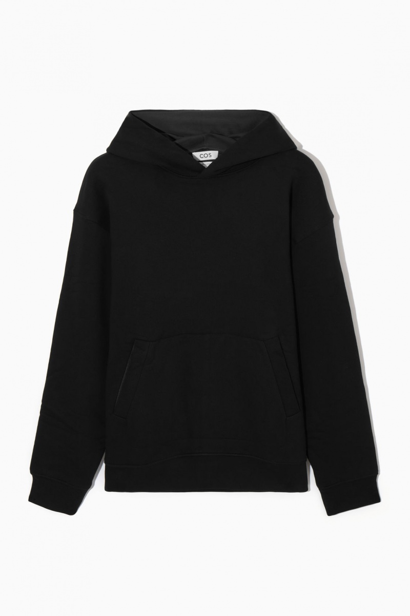 Pánské Mikina s Kapucí COS Double-Layered Jersey Černé Šedé | JDMT-30917