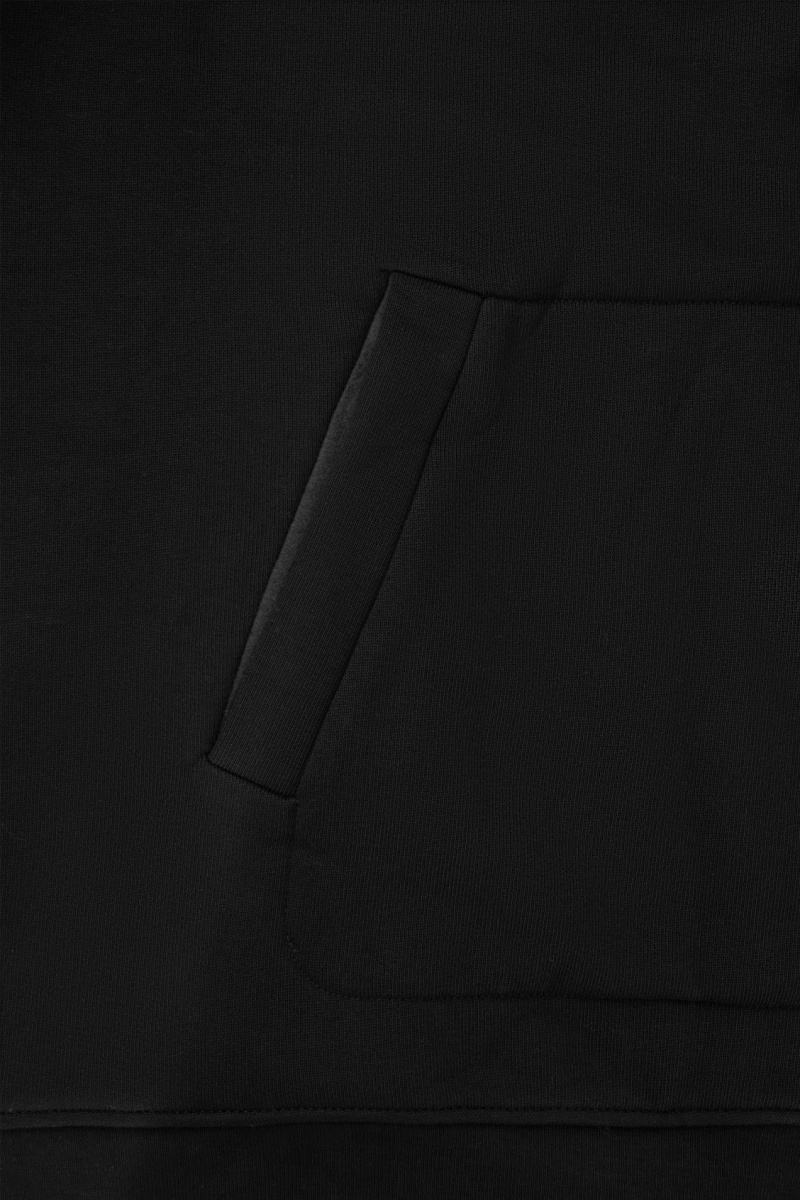 Pánské Mikina s Kapucí COS Double-Layered Jersey Černé Šedé | JDMT-30917