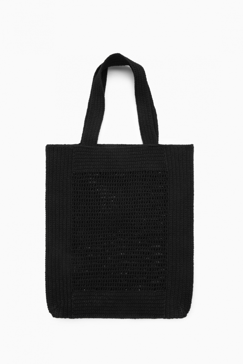 Pánské Přebalovací Tašky COS Oversized Crochet Černé | UCAR-75602