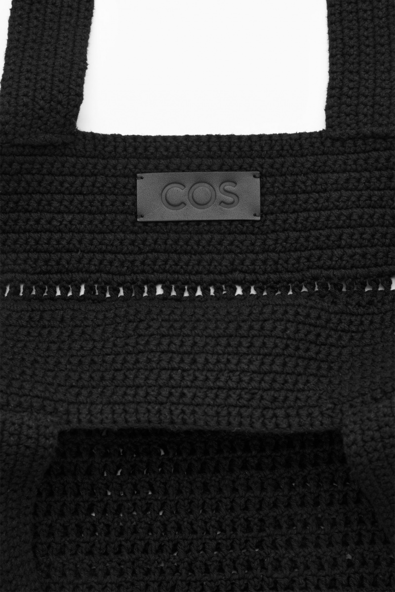Pánské Přebalovací Tašky COS Oversized Crochet Černé | UCAR-75602