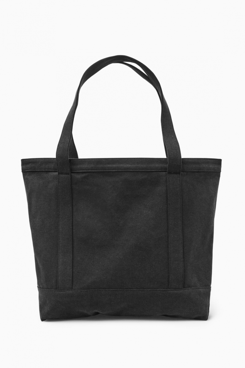 Pánské Přebalovací Tašky COS Washed-Bavlněné Černé | LPUD-71605