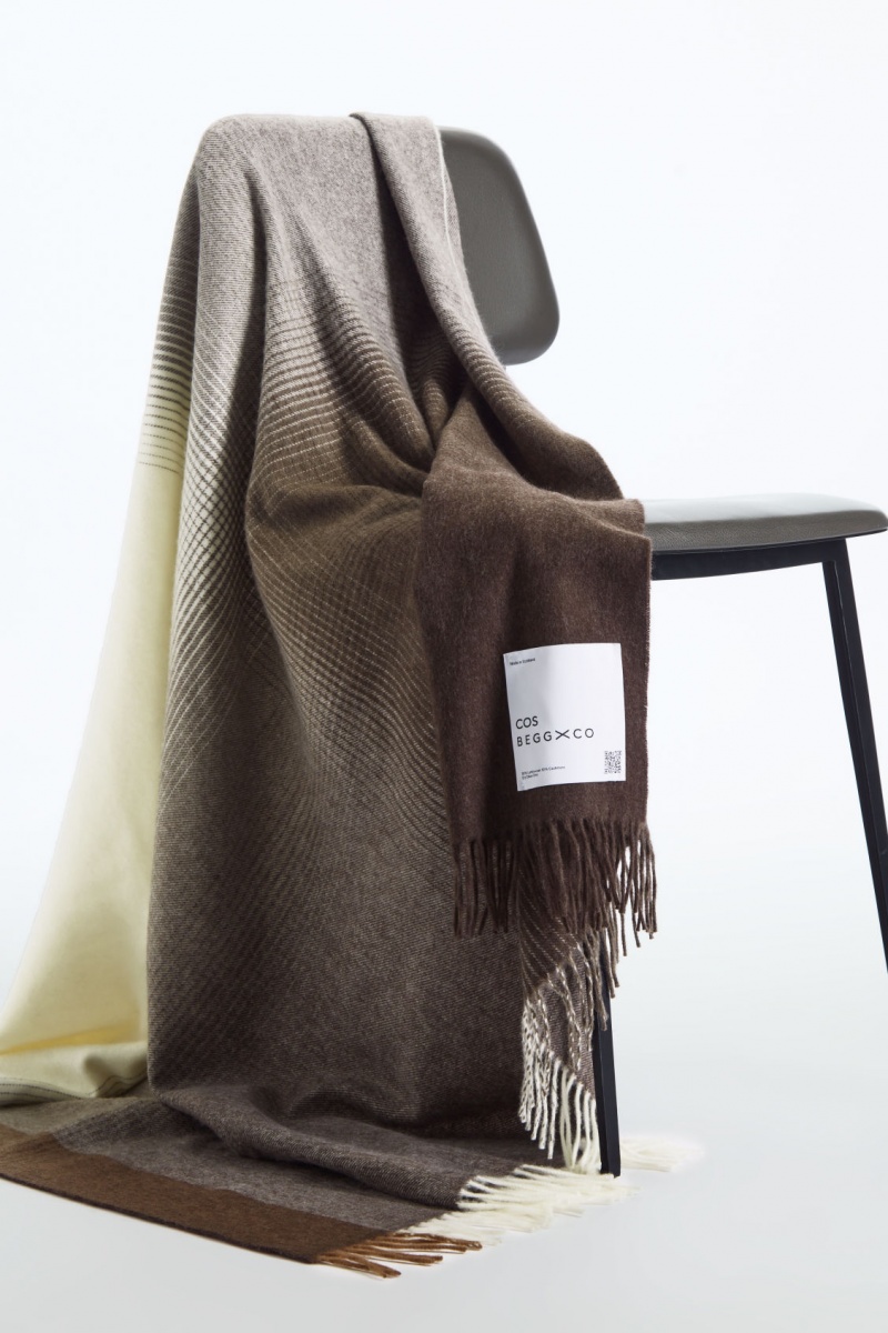 Pánské Přikrývky COS Checked Lambswool And Cashmere Hnědé | ONIW-01698
