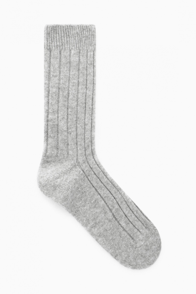 Pánské Ponožky COS Tlustý Cashmere Světle Šedé | YGQO-09756