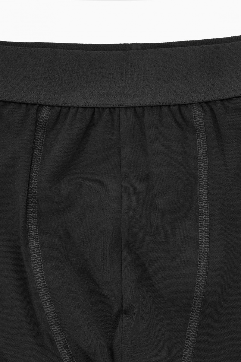 Pánské Slipy COS 3-Pack Long Boxerské Černé | CTEJ-98217