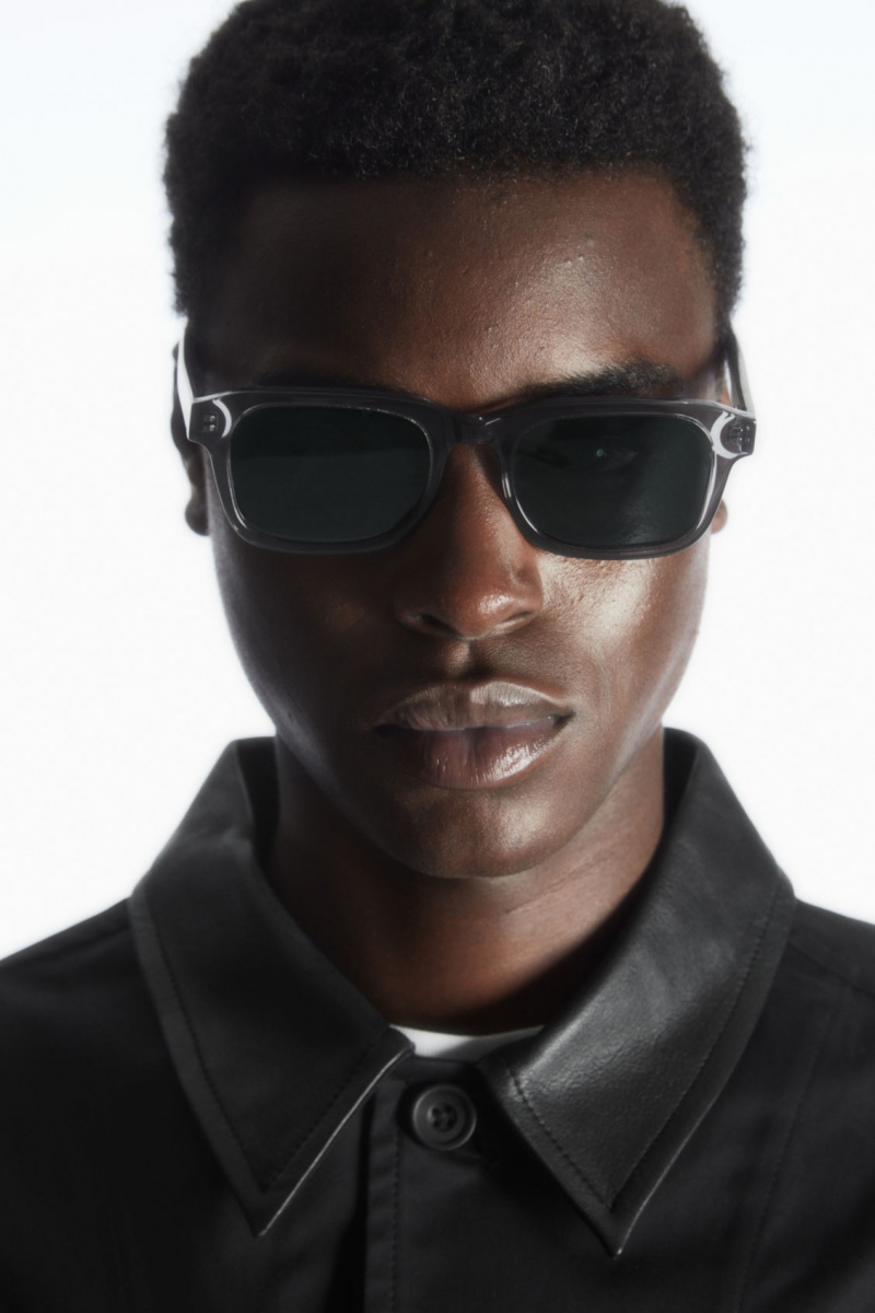 Pánské Sluneční Brýle COS Square-Frame Acetate Šedé | BAJN-81507