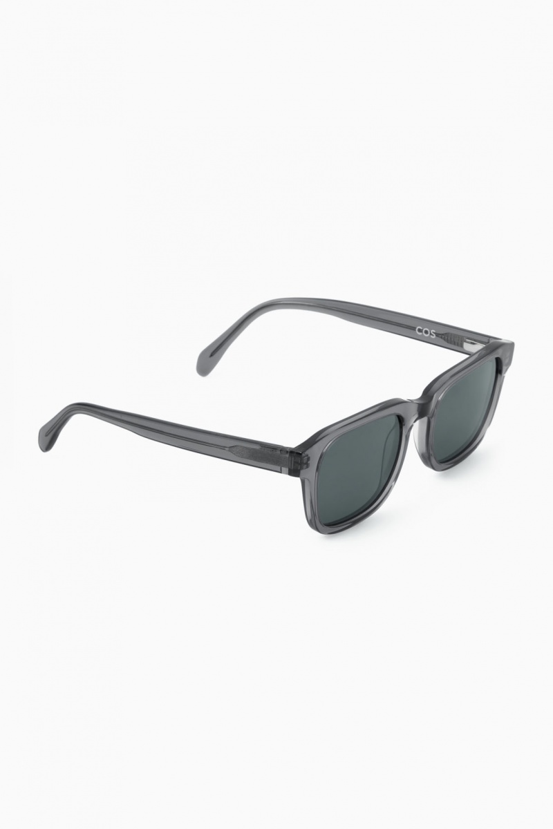 Pánské Sluneční Brýle COS Square-Frame Acetate Šedé | BAJN-81507