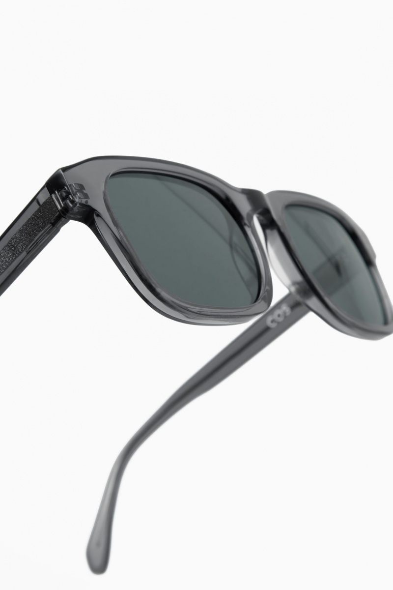 Pánské Sluneční Brýle COS Square-Frame Acetate Šedé | BAJN-81507