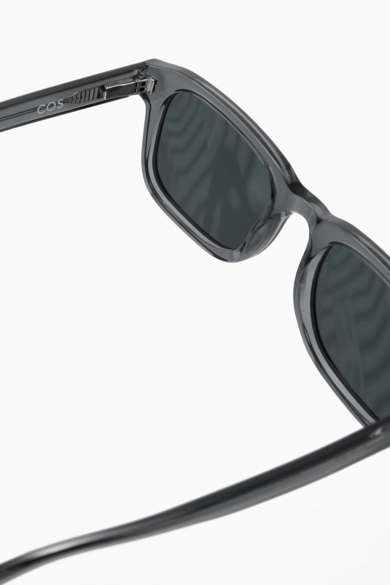 Pánské Sluneční Brýle COS Square-Frame Acetate Šedé | BAJN-81507