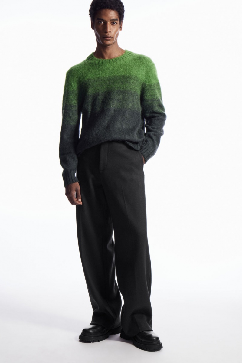 Pánské Svetry COS Colour-Block Mohair-Blend Zelene | BXZN-61728