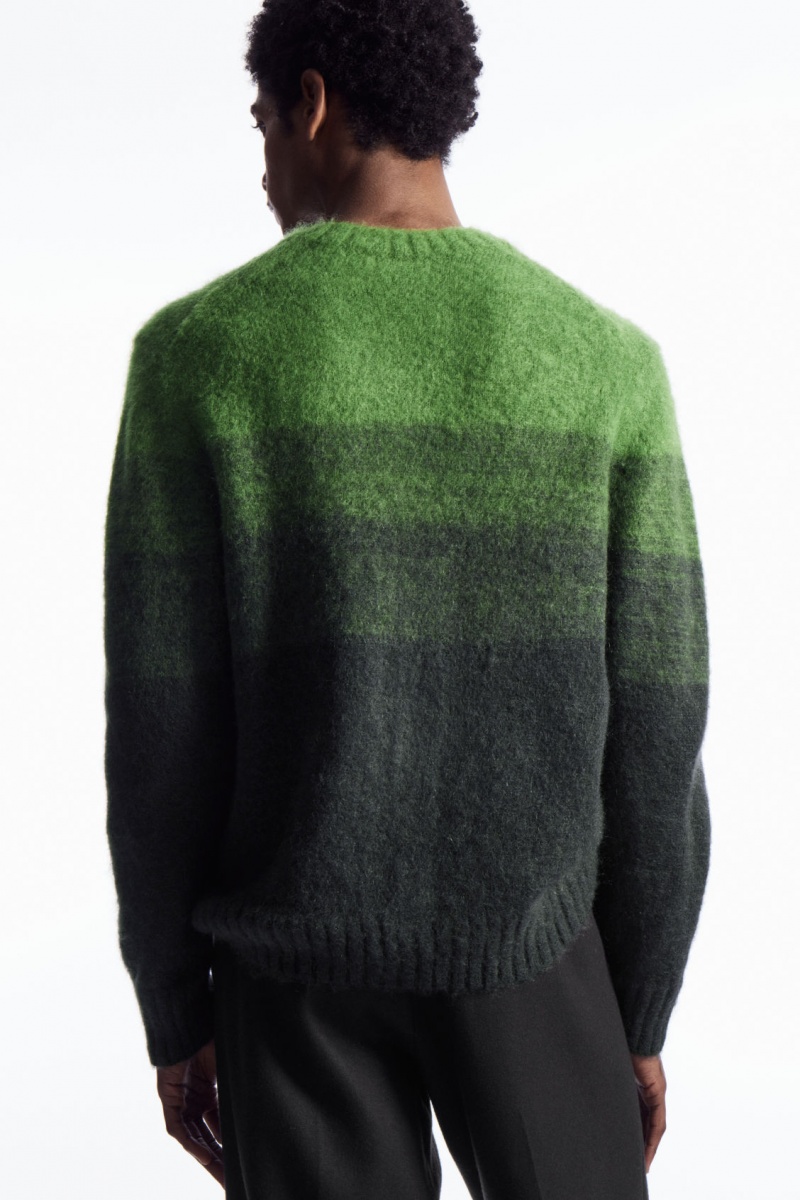 Pánské Svetry COS Colour-Block Mohair-Blend Zelene | BXZN-61728