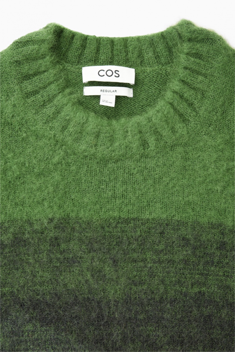 Pánské Svetry COS Colour-Block Mohair-Blend Zelene | BXZN-61728