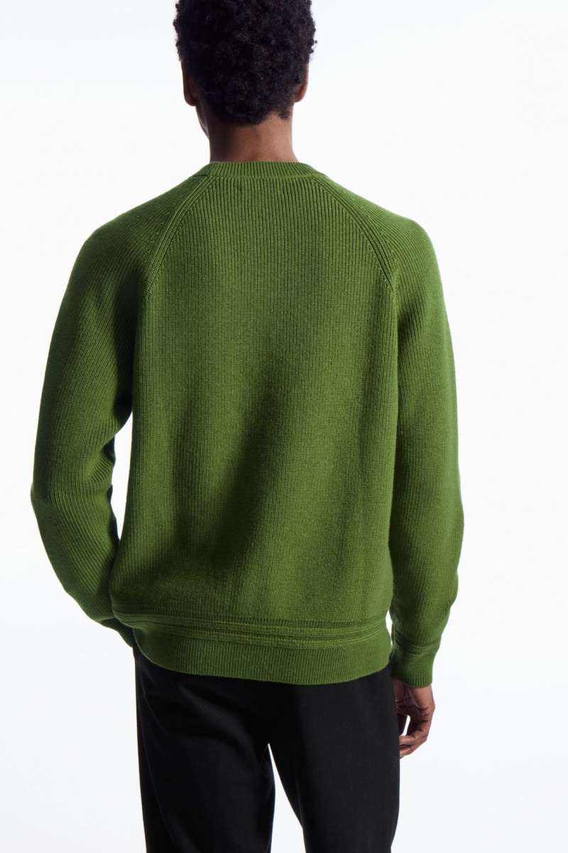 Pánské Svetry COS Crew-Neck Vlna Zelene | JTVR-51976