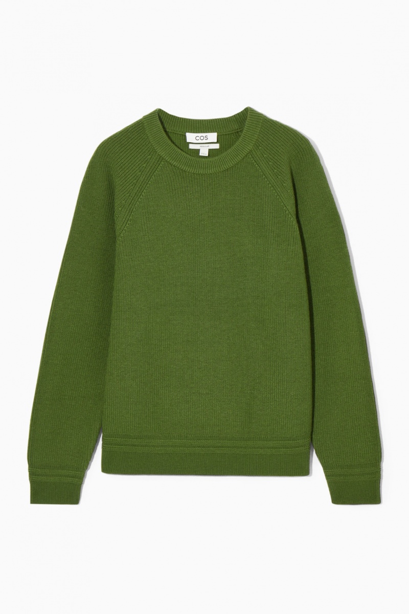 Pánské Svetry COS Crew-Neck Vlna Zelene | JTVR-51976