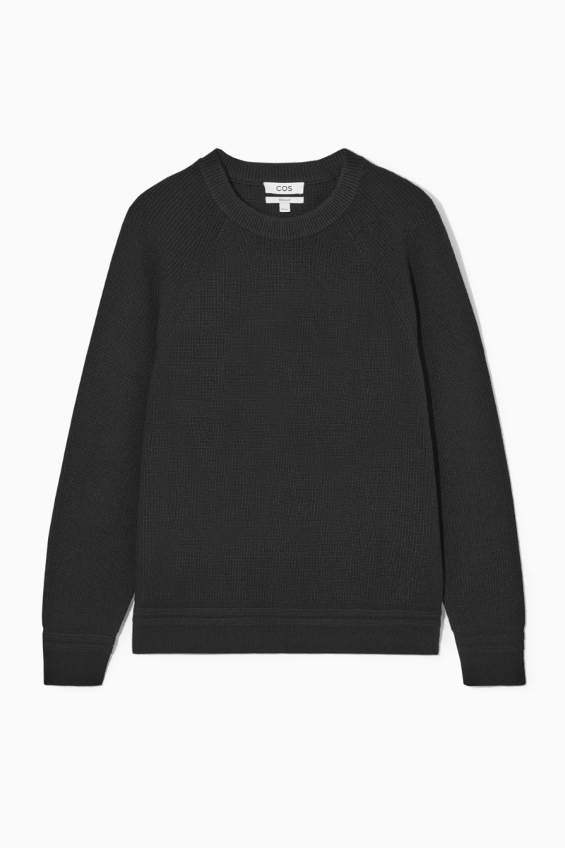 Pánské Svetry COS Crew-Neck Vlna Černé | NEIQ-41789