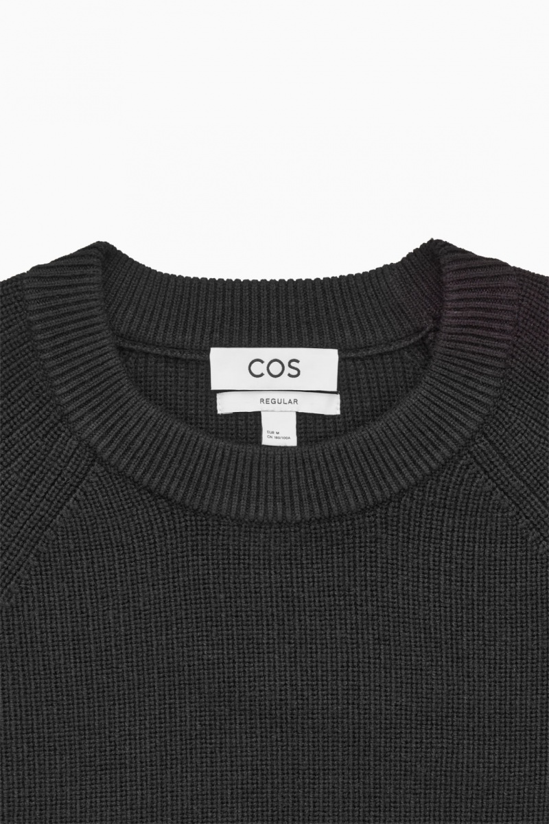 Pánské Svetry COS Crew-Neck Vlna Černé | NEIQ-41789